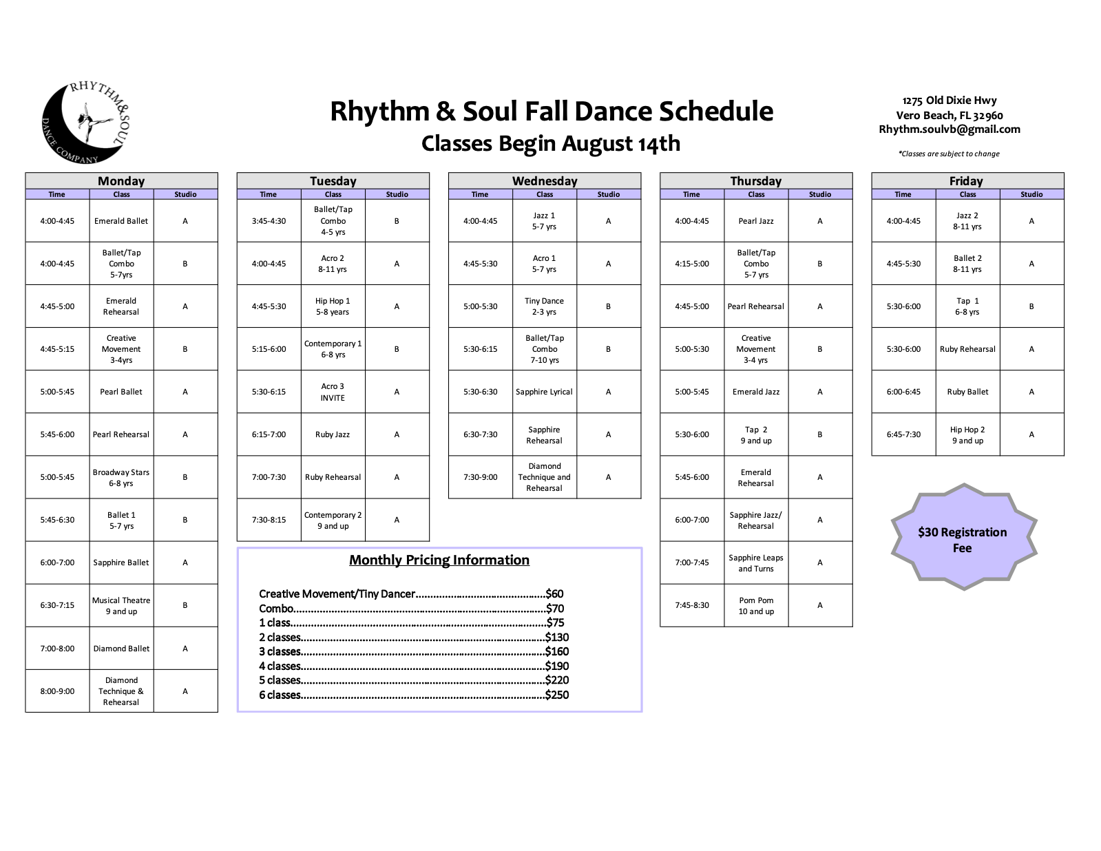 Rhythm and Soul dance classes PDF preview